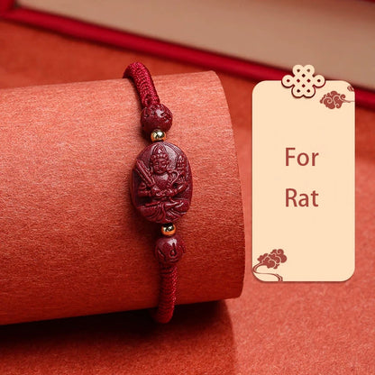 Red String Bracelet with Cinnabar Personal Deity – Prosperity, Love, Protection & Good Fortune