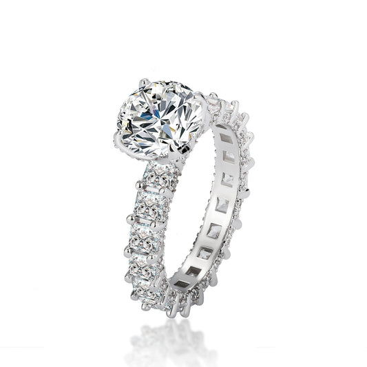 Unmatched Brilliance: Luxury 4CT Moissanite Engagement Ring in S925 Sterling Silver