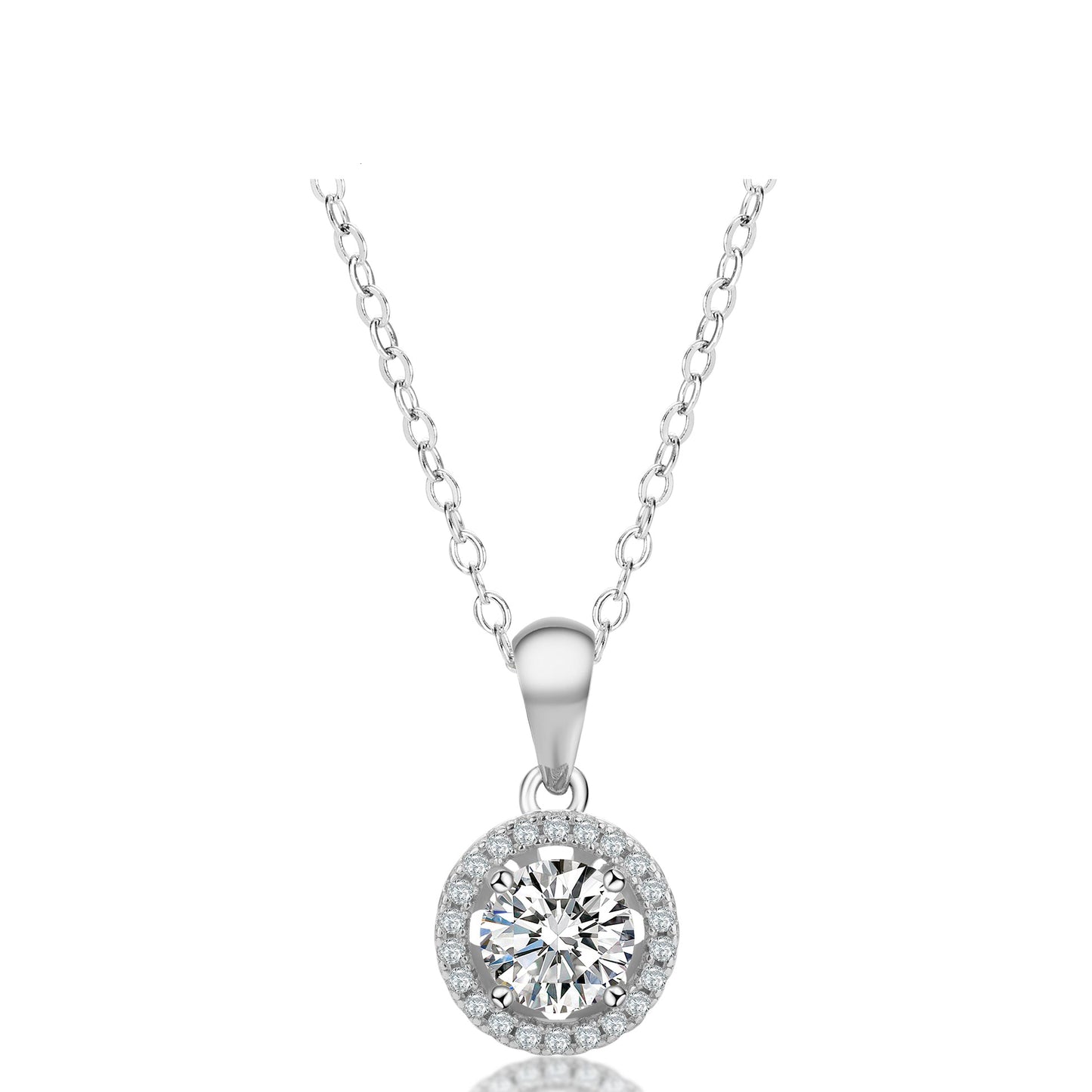 Halo of Brilliance – 925 Sterling Silver Moissanite Jewelry Set