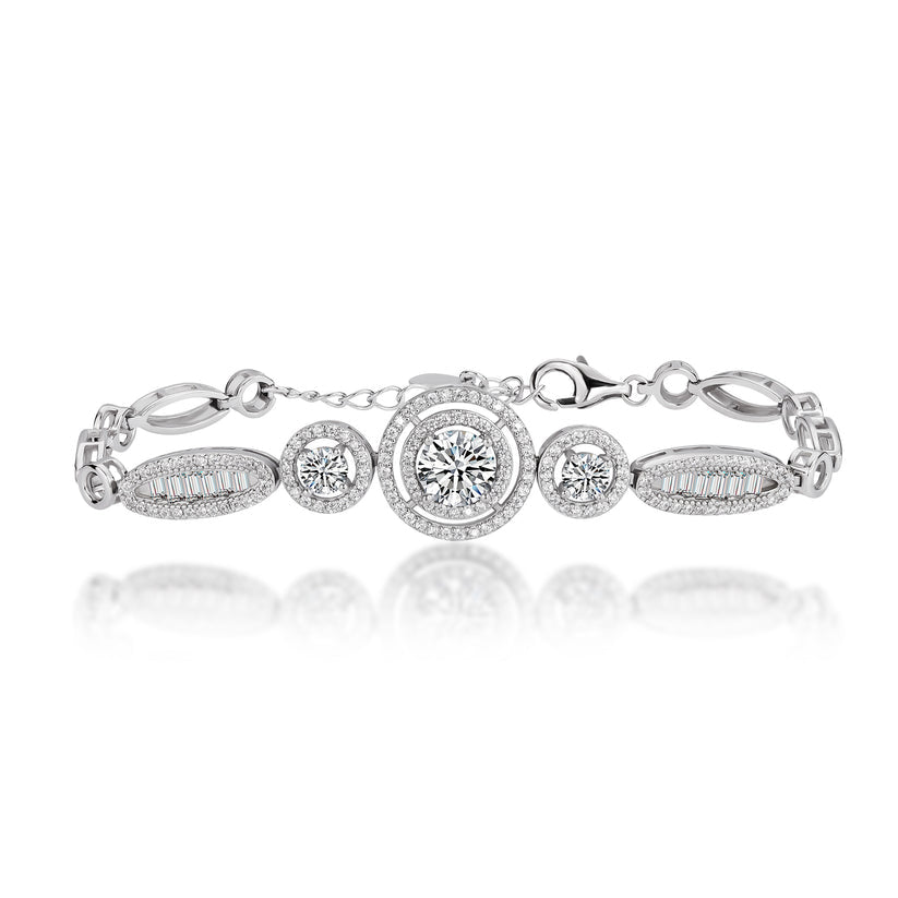 Elegant 1.6CT 925 Sterling Silver Moissanite Bracelet – A Timeless Sparkle for Every Occasion