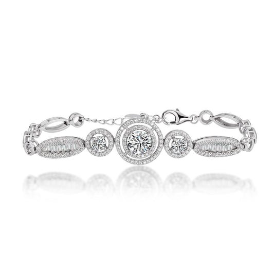 Elegant 1.6CT 925 Sterling Silver Moissanite Bracelet – A Timeless Sparkle for Every Occasion