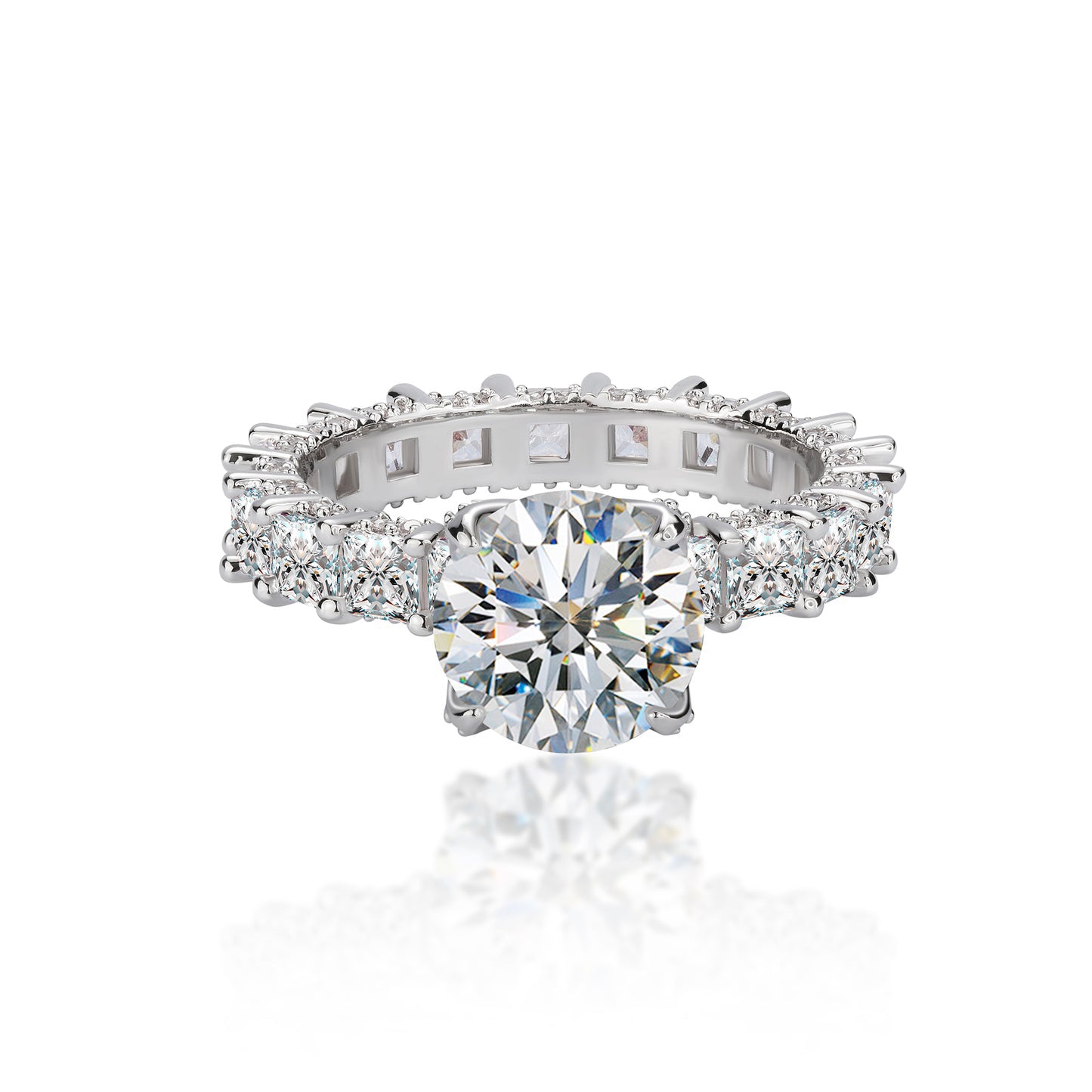 Unmatched Brilliance: Luxury 4CT Moissanite Engagement Ring in S925 Sterling Silver