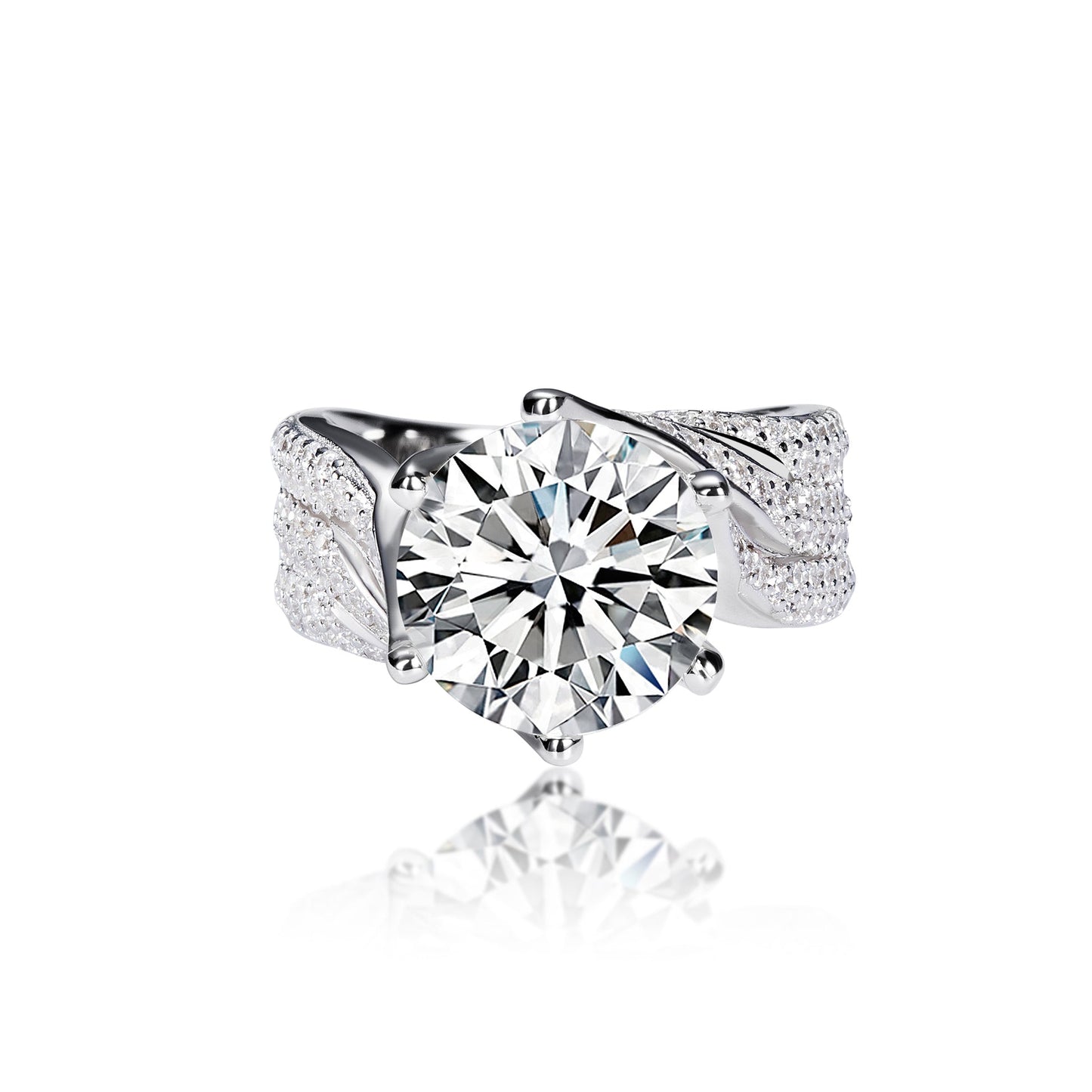 Radiant Elegance: 3CT Moissanite Luxury Engagement Ring in 925 Sterling Silver