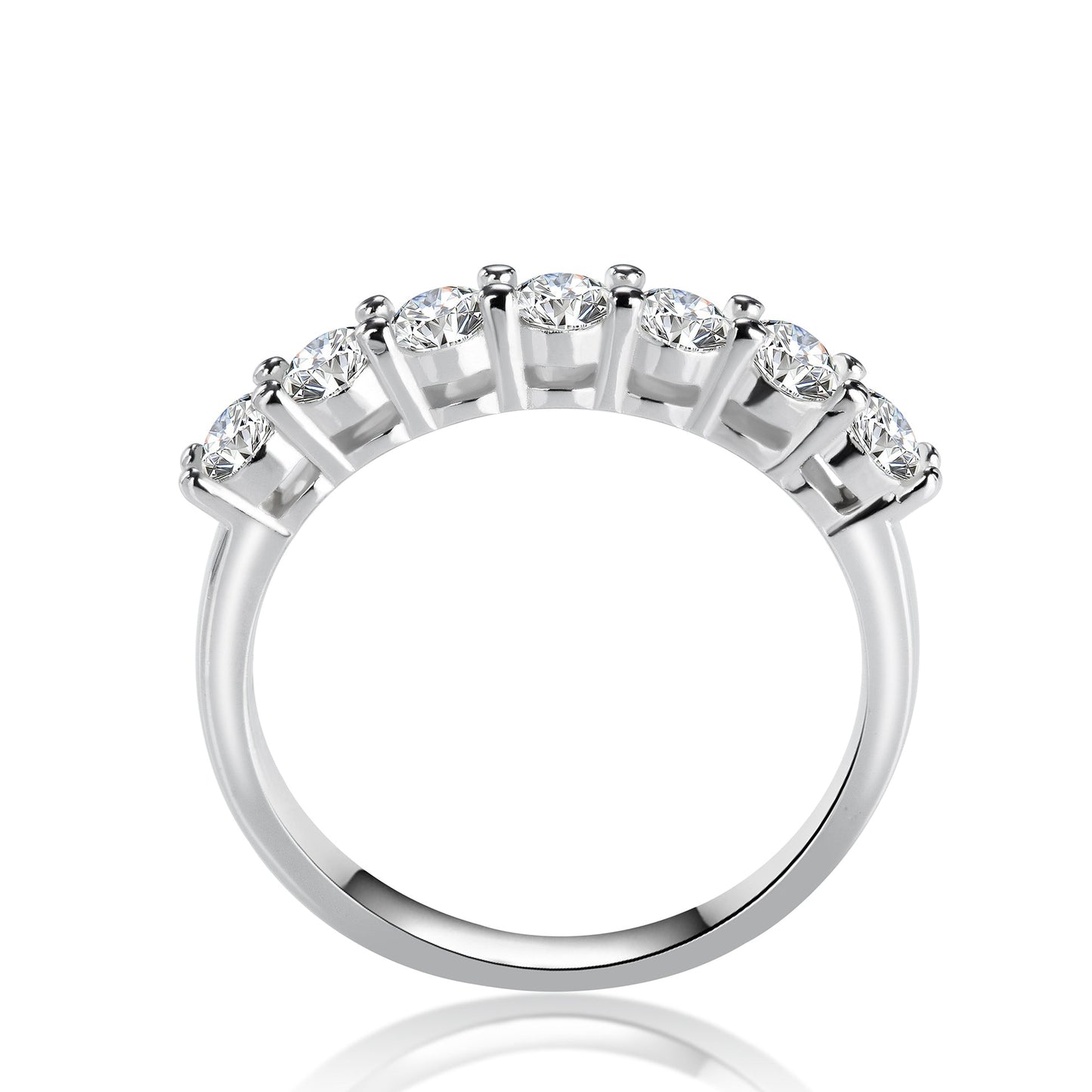 Radiant Perfection: 925 Sterling Silver Moissanite Eternity Ring