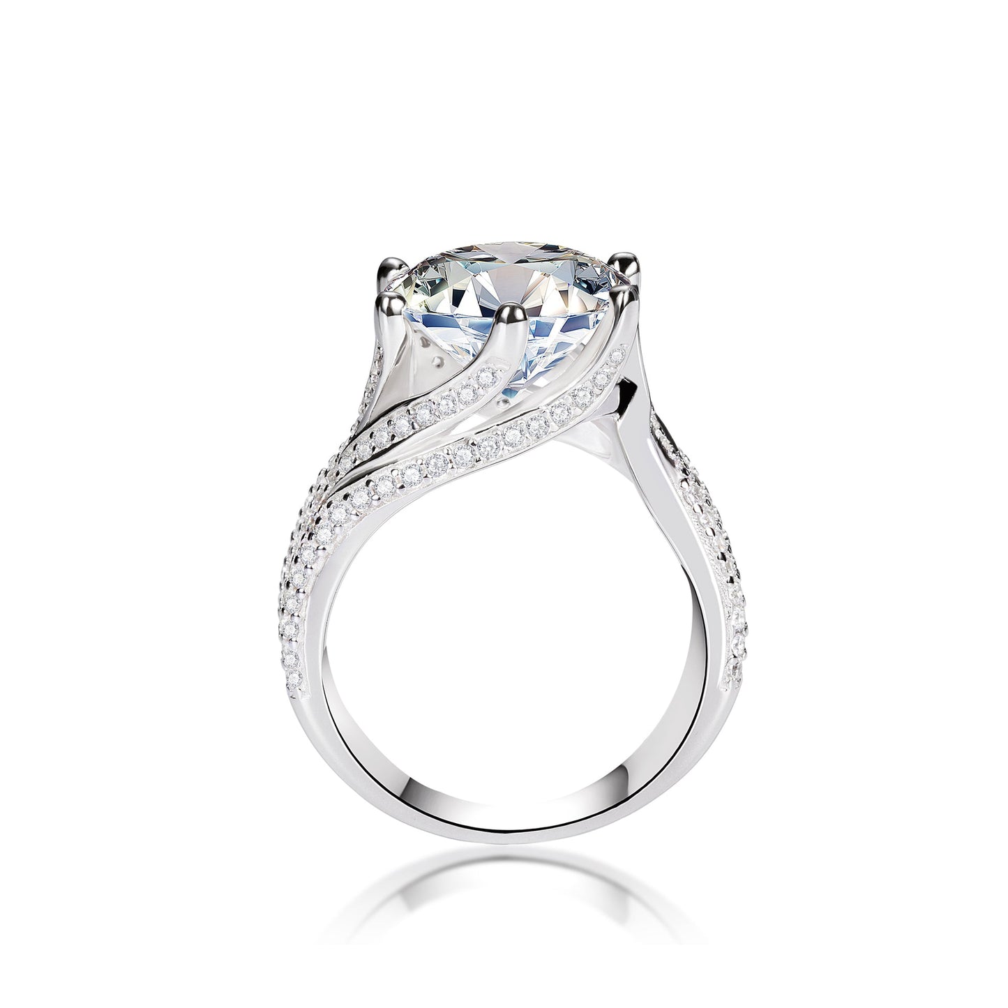 Radiant Elegance: 3CT Moissanite Luxury Engagement Ring in 925 Sterling Silver