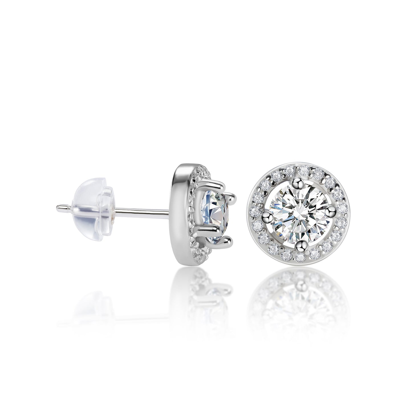 Halo of Brilliance – 925 Sterling Silver Moissanite Jewelry Set