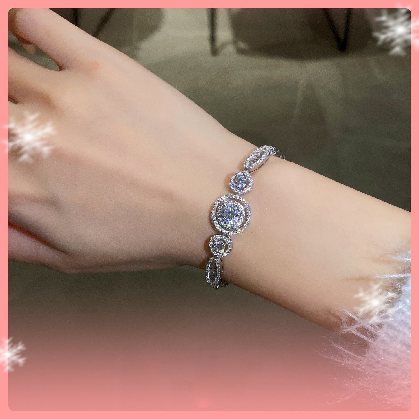 Elegant 1.6CT 925 Sterling Silver Moissanite Bracelet – A Timeless Sparkle for Every Occasion