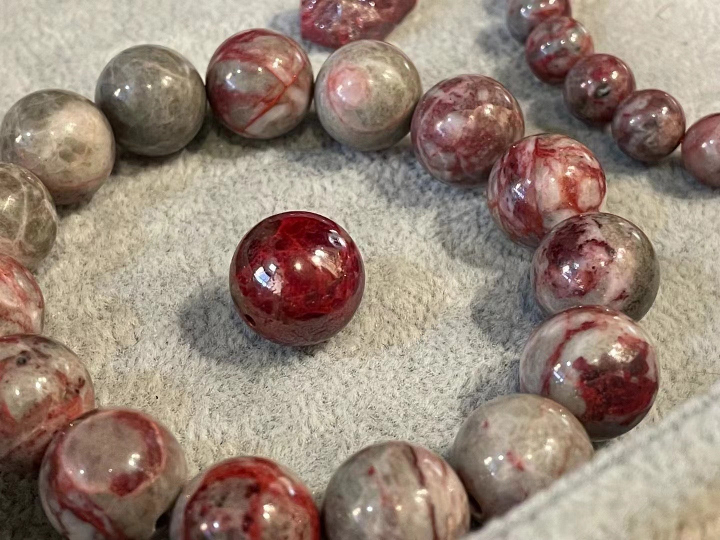 Natural Cinnabar Stone Bracelet - Genuine Handcrafted Beads for Energy, Healing, and Style