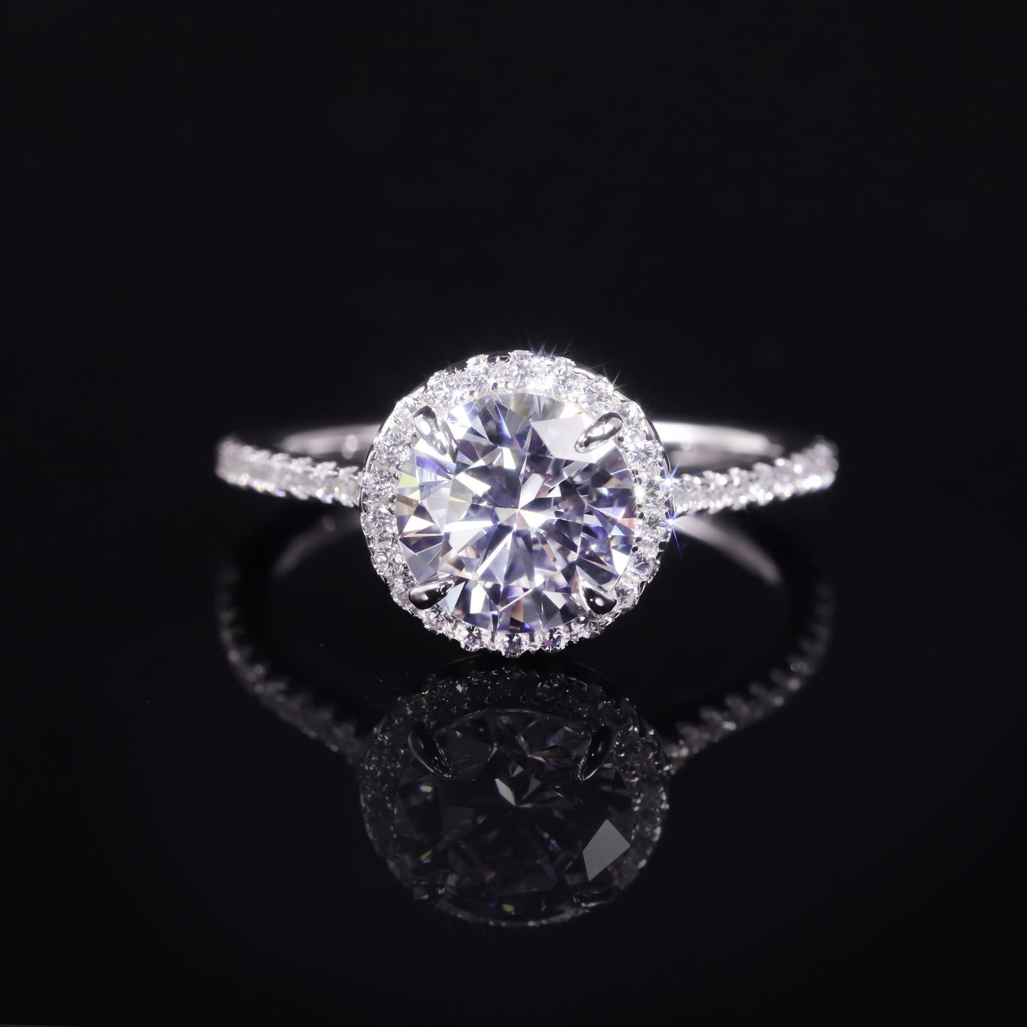 Timeless Elegance: 925 Sterling Silver 1.5 Carat Moissanite Engagement Ring