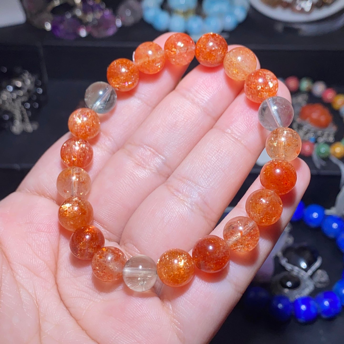 Arusha sunstone bracelet 8-9mm-Fashion or gift