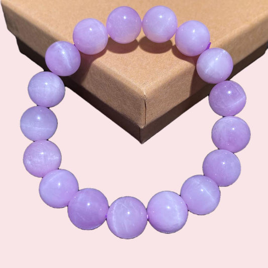 Purple Kunzite Round Bracelet 10-11mm-Fashion&Gift