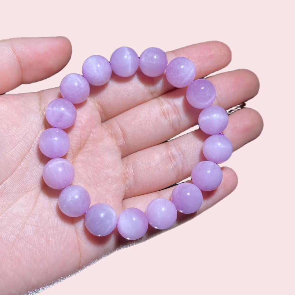 Purple Kunzite Round Bracelet 10-11mm-Fashion&Gift