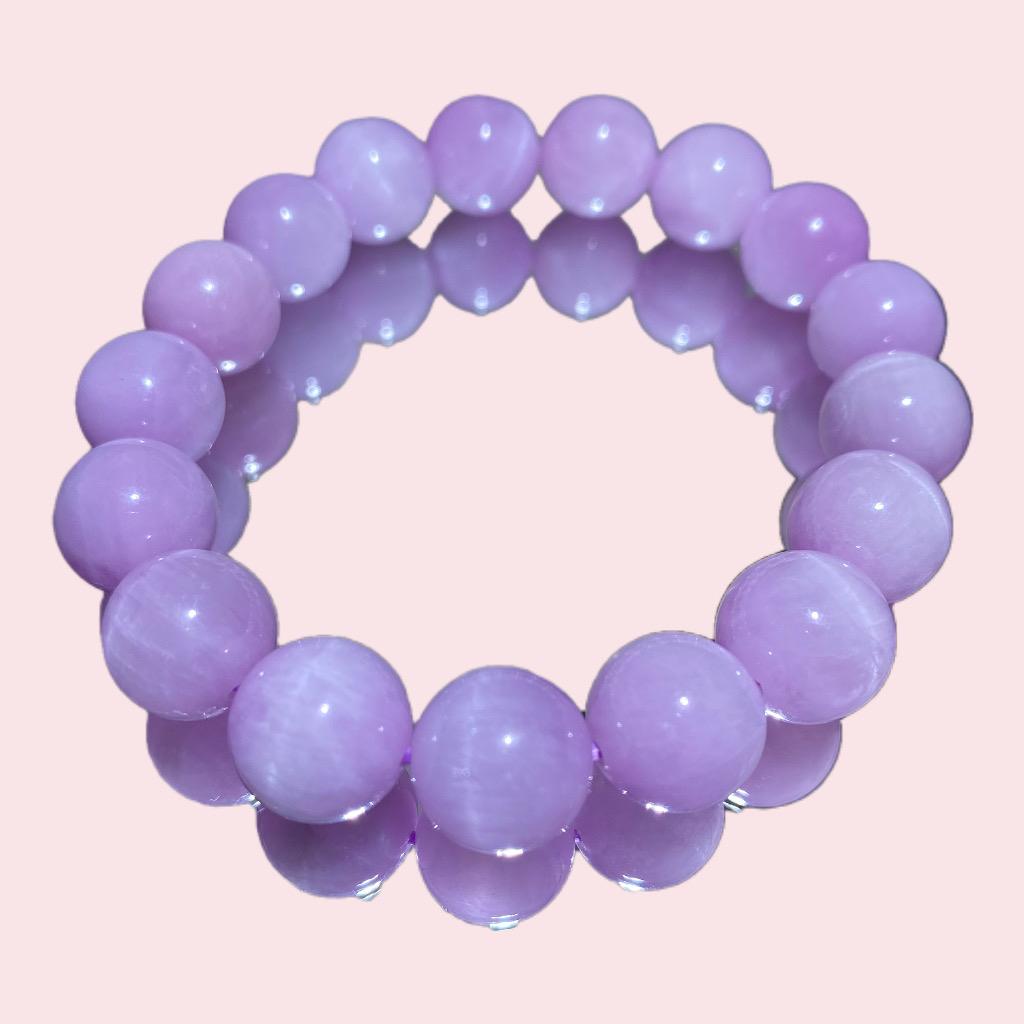 Purple Kunzite Round Bracelet 10-11mm-Fashion&Gift