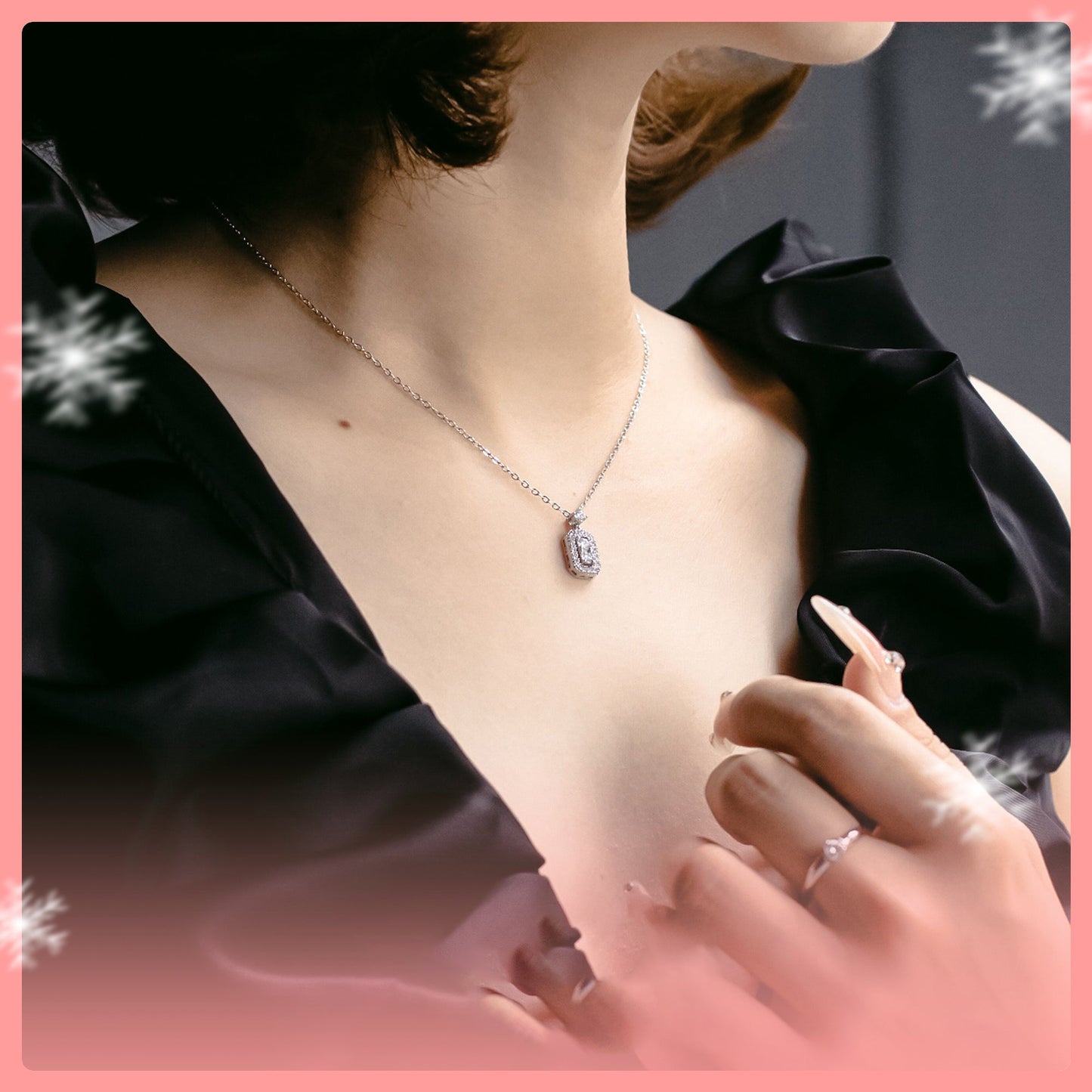 Elegant Business Casual Regal Moissanite Pendant Necklace - Perfect for Every Occasion