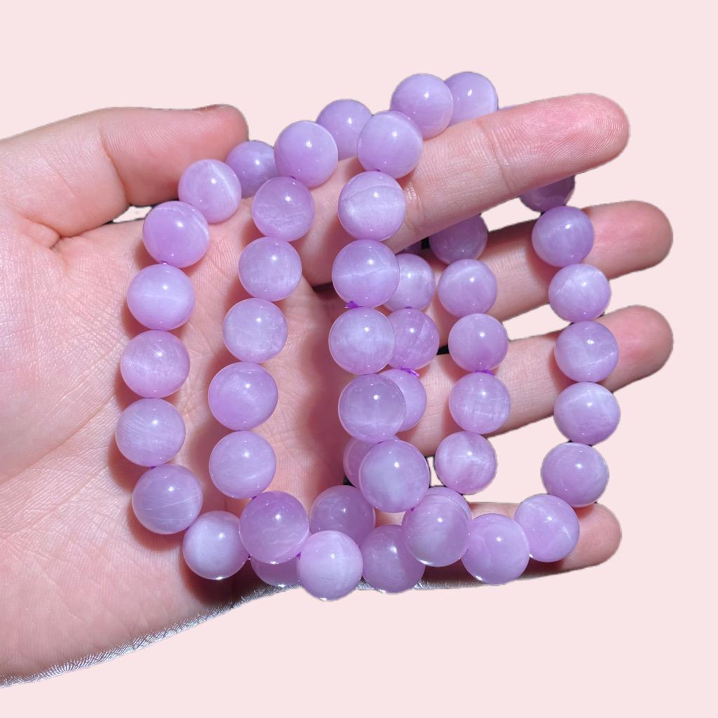 Purple Kunzite Round Bracelet 10-11mm-Fashion&Gift