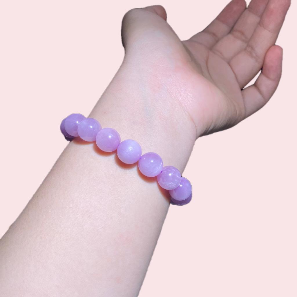 Purple Kunzite Round Bracelet 10-11mm-Fashion&Gift