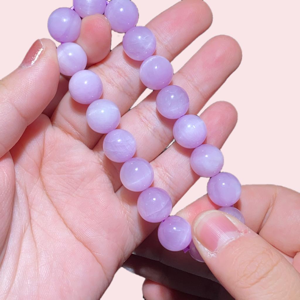 Purple Kunzite Round Bracelet 10-11mm-Fashion&Gift