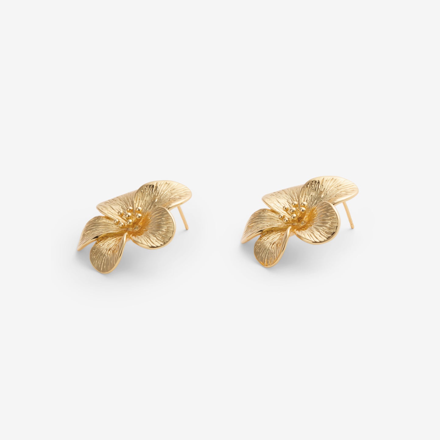 LARGE FLOWER EARRINGS Gold