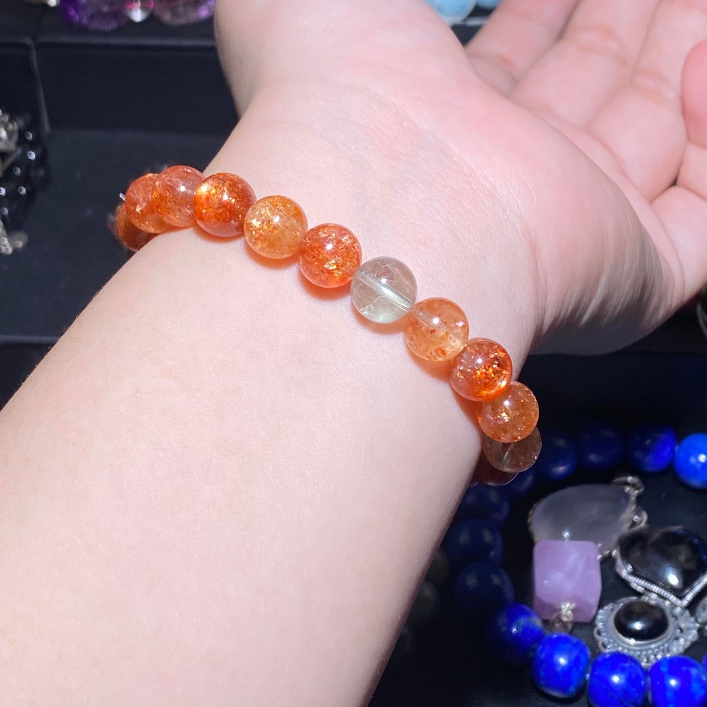 Arusha sunstone bracelet 8-9mm-Fashion or gift