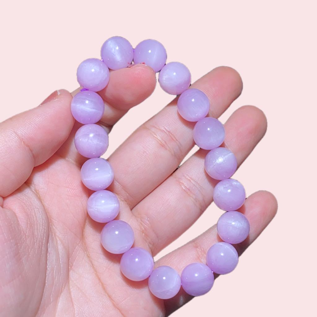 Purple Kunzite Round Bracelet 10-11mm-Fashion&Gift