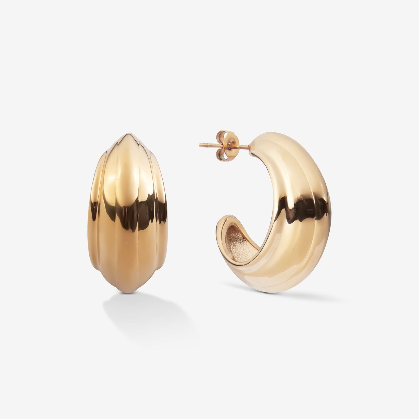 BOLD HOOPS EARRINGS Gold