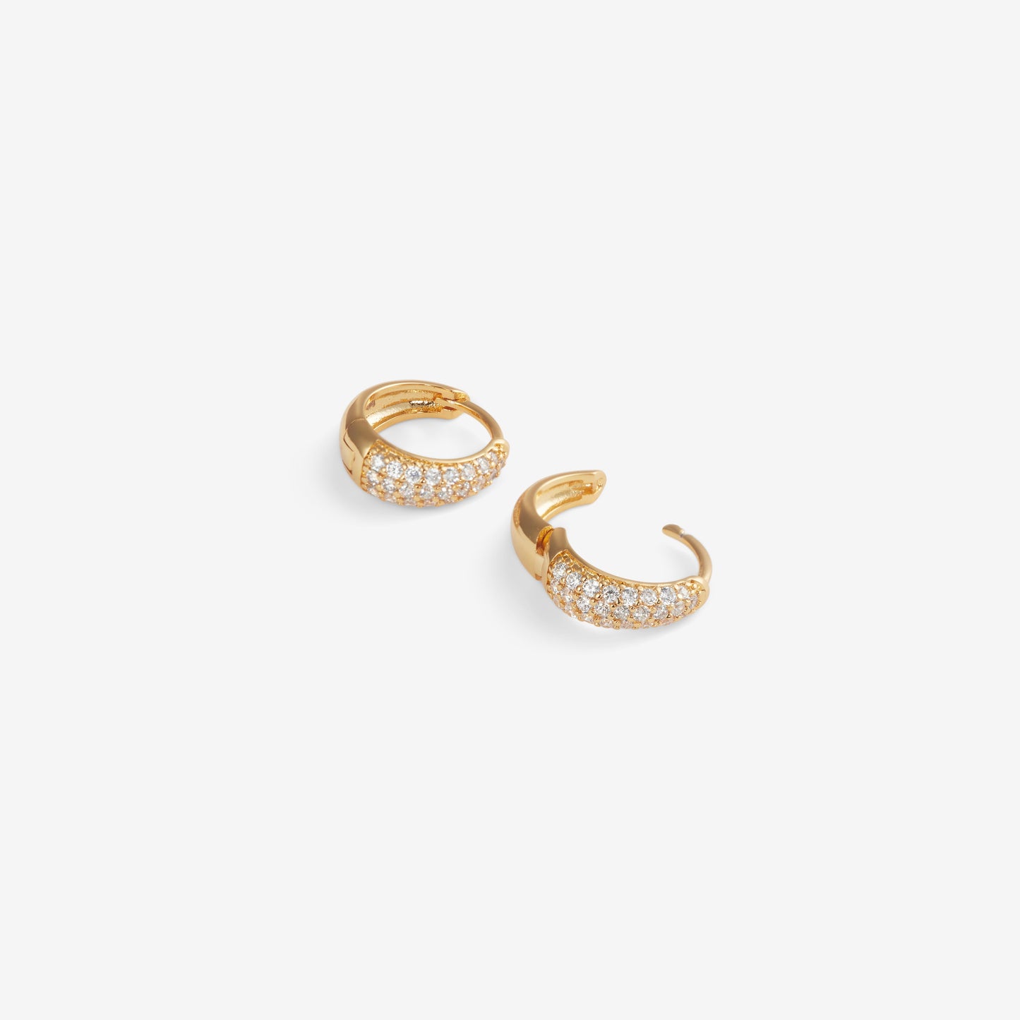 MINI PAVÉ EARRINGS Gold