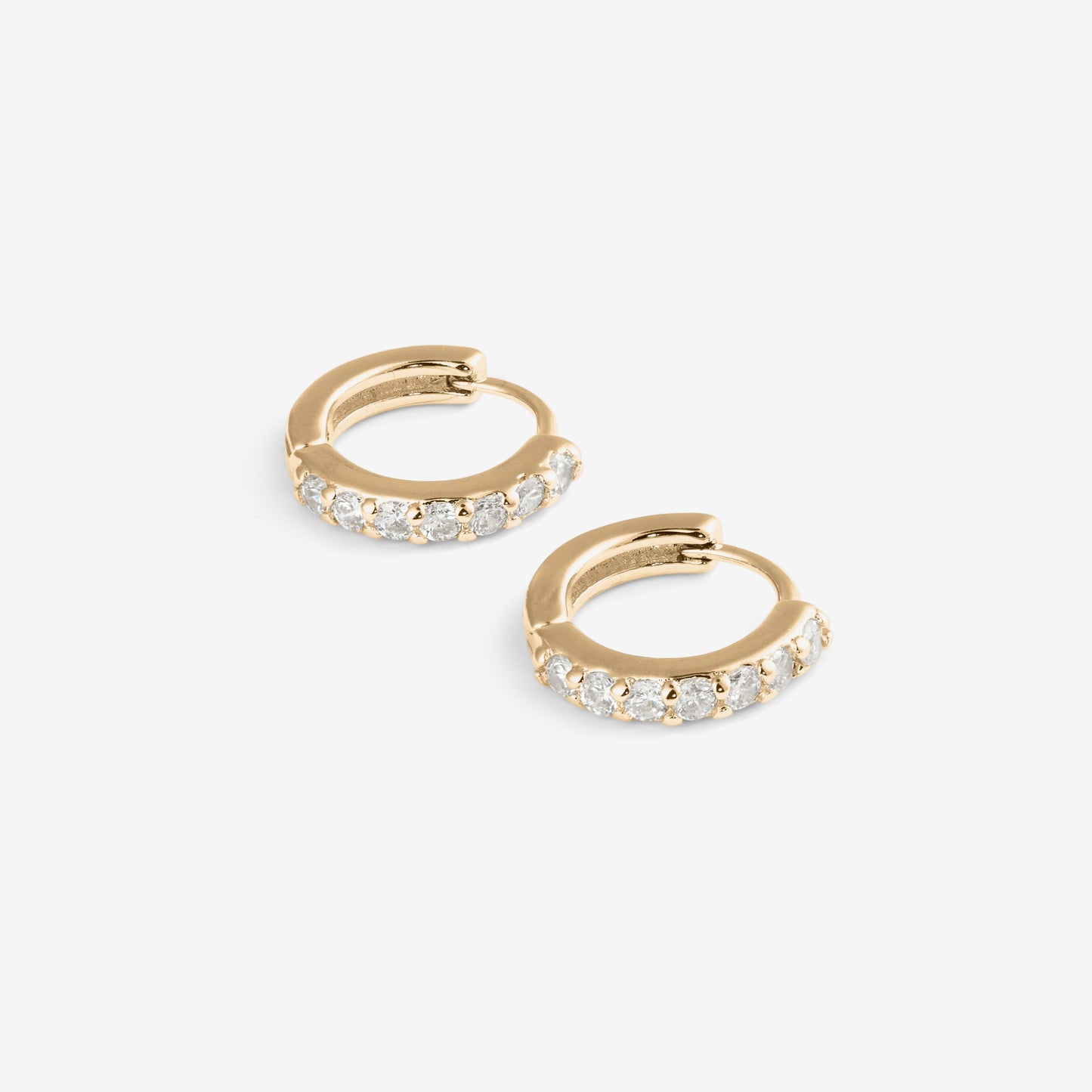 STONE MINI HOOPS Gold