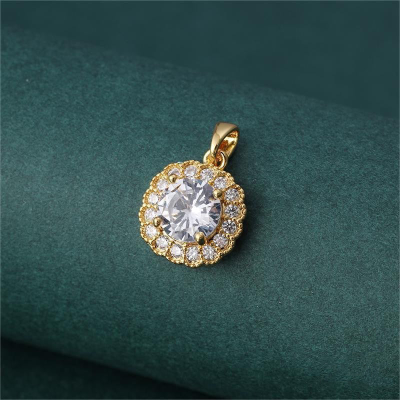 Cinnabar Necklace with Diamond Pendant - 18K Gold, Timeless Elegance & Serenity