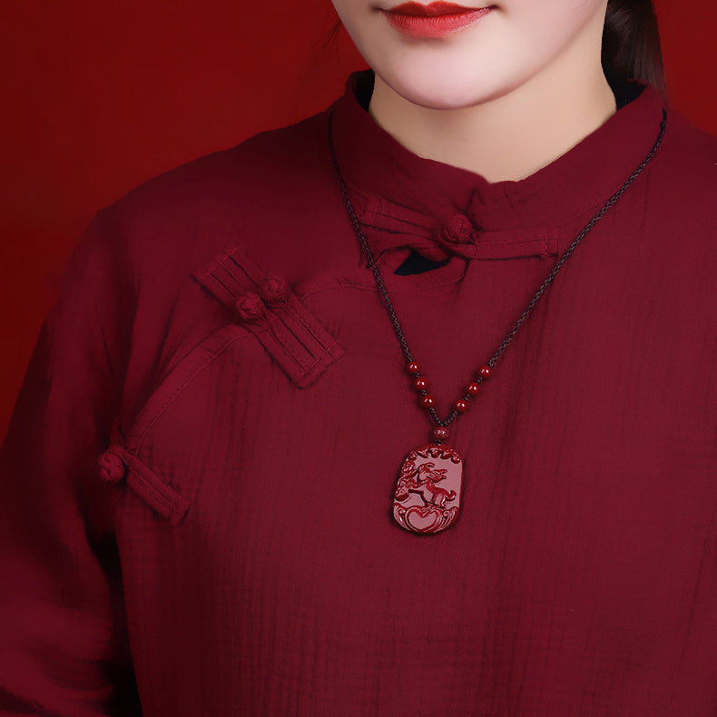 Hand-Carved Cinnabar Zodiac Pendants – Elegance, Protection, and Spiritual Meaning