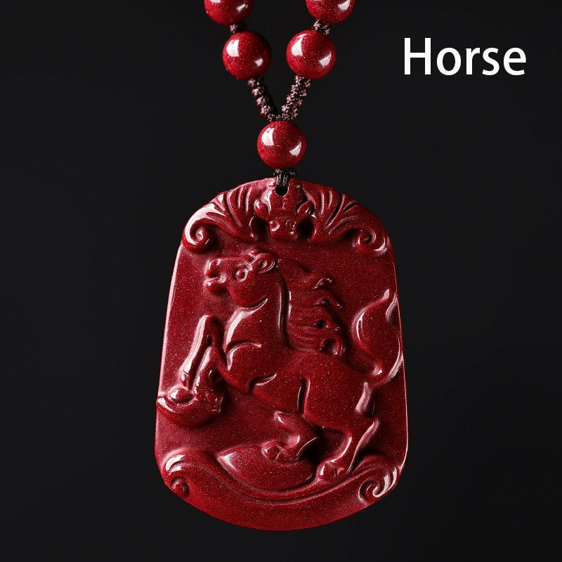 Hand-Carved Cinnabar Zodiac Pendants – Elegance, Protection, and Spiritual Meaning