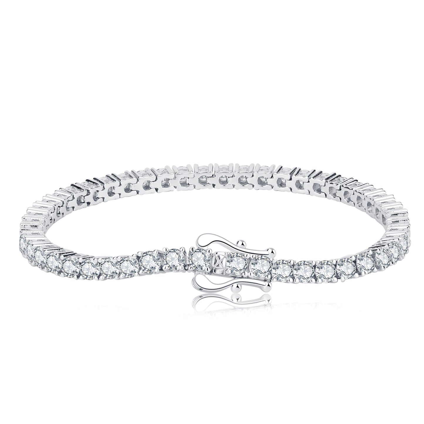 Timeless Elegance: 5.2CT Moissanite Tennis Bracelet in Gold Vermeil