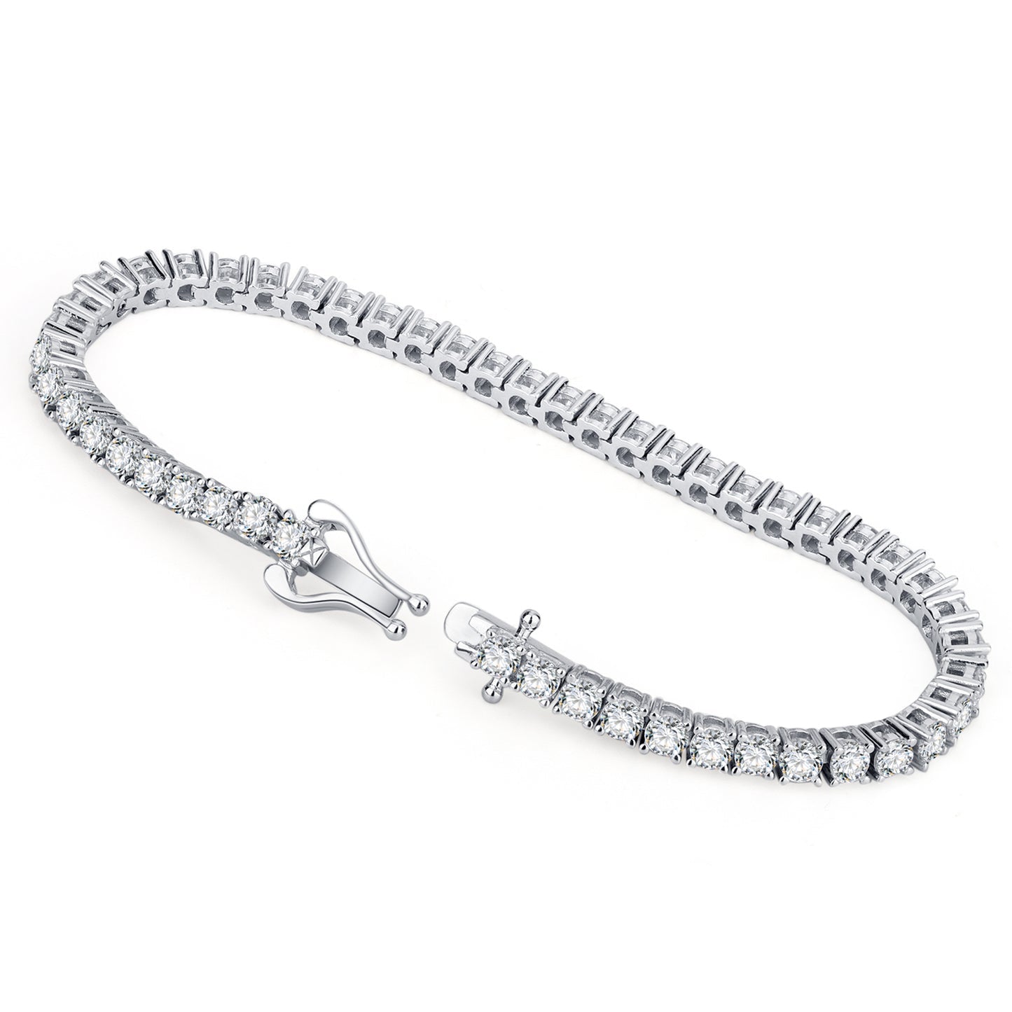 Timeless Elegance: 5.2CT Moissanite Tennis Bracelet in Gold Vermeil