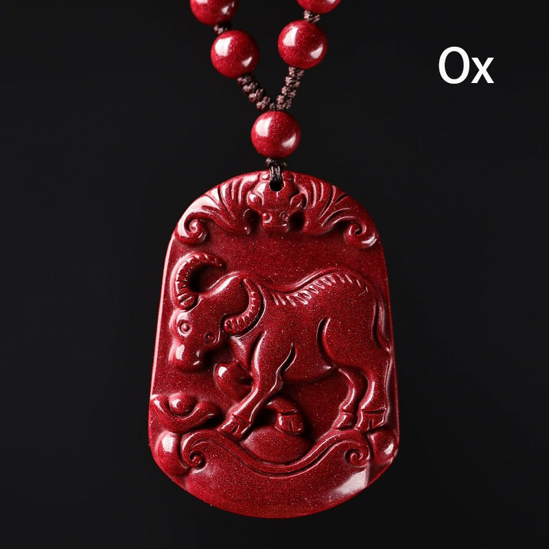 Hand-Carved Cinnabar Zodiac Pendants – Elegance, Protection, and Spiritual Meaning