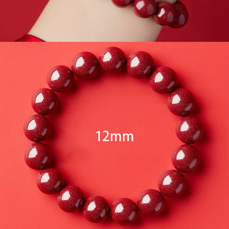 Minimalist Cinnabar Bracelet - Pure Elegance, Good Luck, and Energy Protection