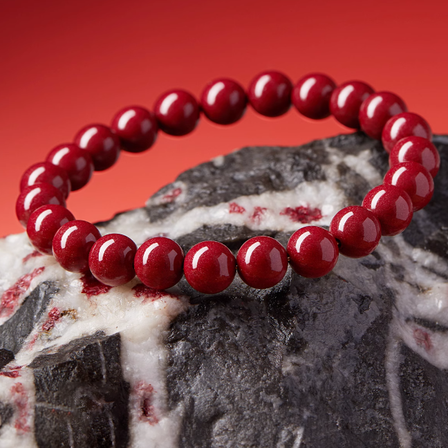 Minimalist Cinnabar Bracelet - Pure Elegance, Good Luck, and Energy Protection