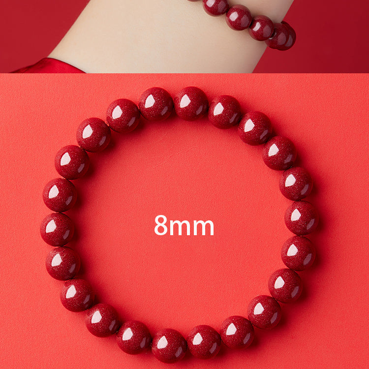 Minimalist Cinnabar Bracelet - Pure Elegance, Good Luck, and Energy Protection