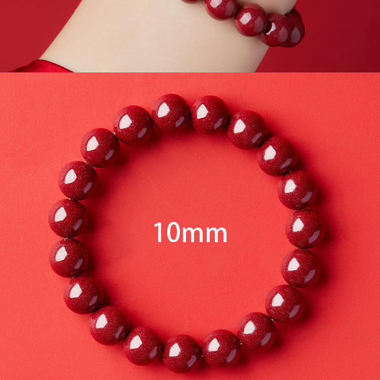 Minimalist Cinnabar Bracelet - Pure Elegance, Good Luck, and Energy Protection