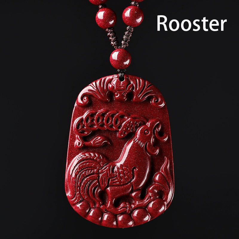 Hand-Carved Cinnabar Zodiac Pendants – Elegance, Protection, and Spiritual Meaning