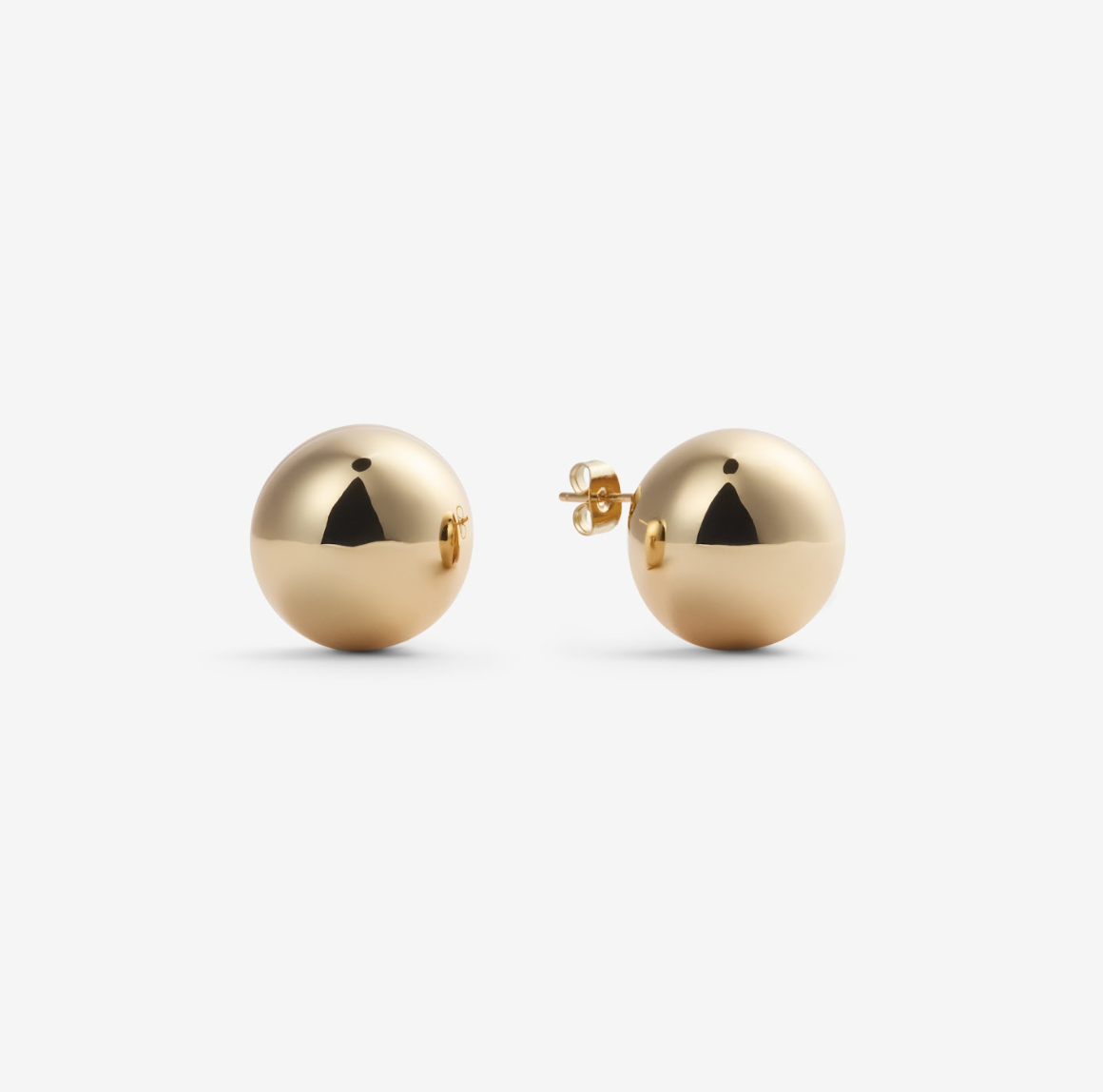 GLOSSY GLOBE EARRINGS Gold