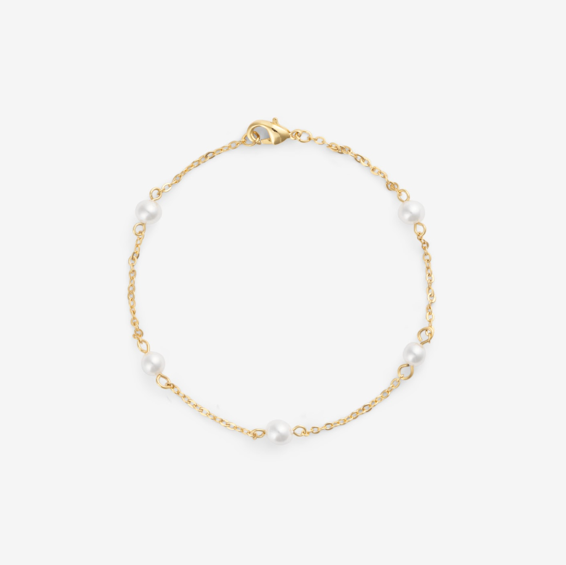 MINI PEARL CHAIN BRACELET Gold