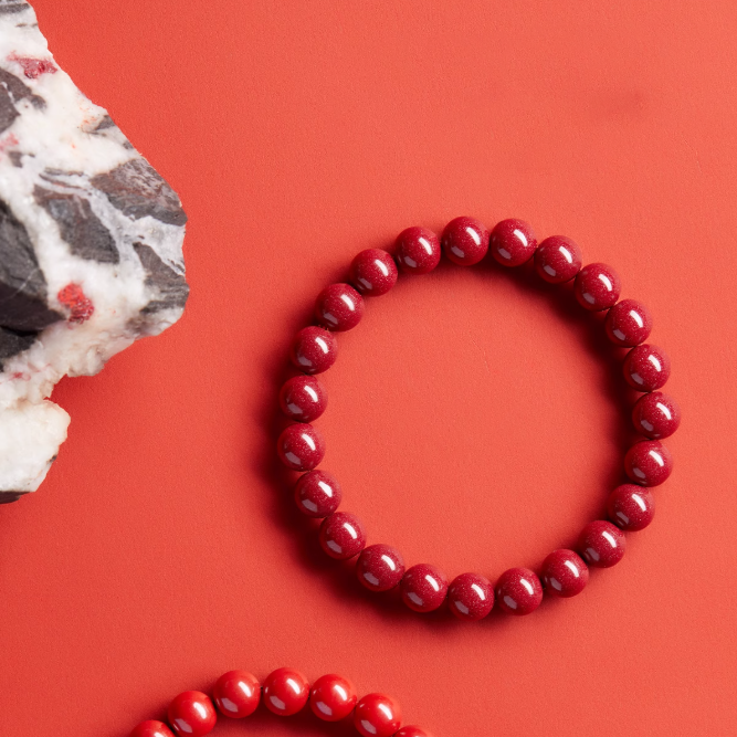 Minimalist Cinnabar Bracelet - Pure Elegance, Good Luck, and Energy Protection