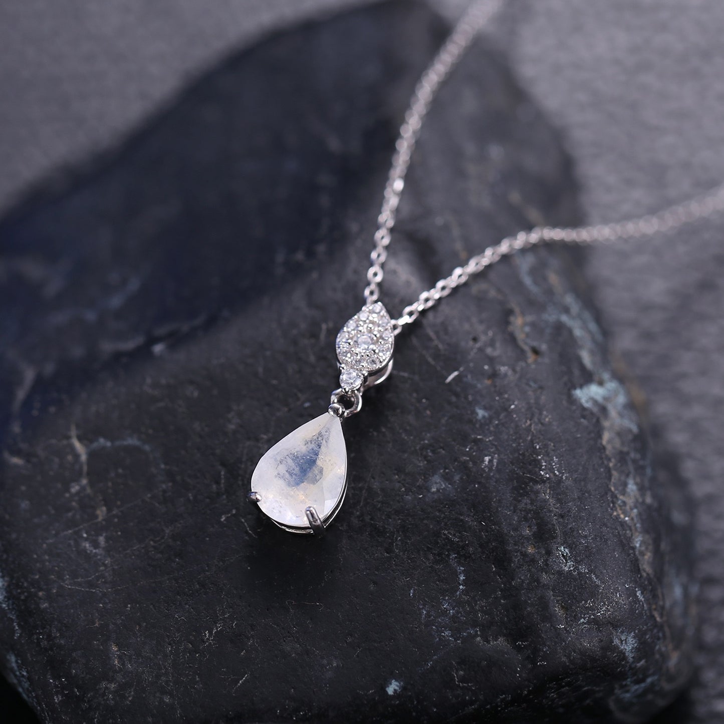 Timeless Elegance: 925 Sterling Silver Natural Gemstone Pendant Necklace