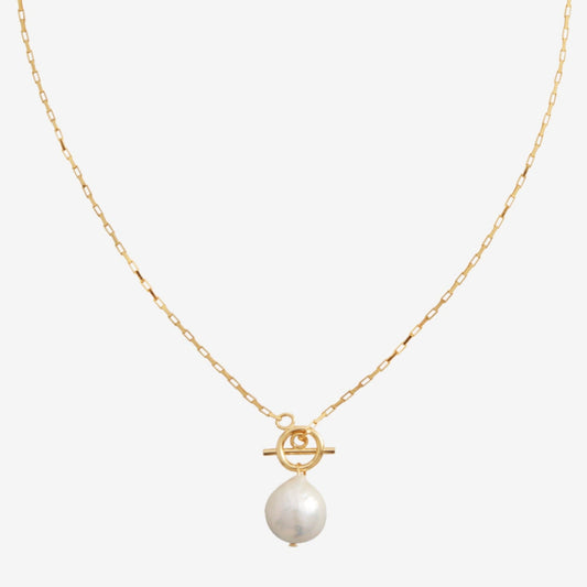 BOLD PEARL NECKLACE Gold