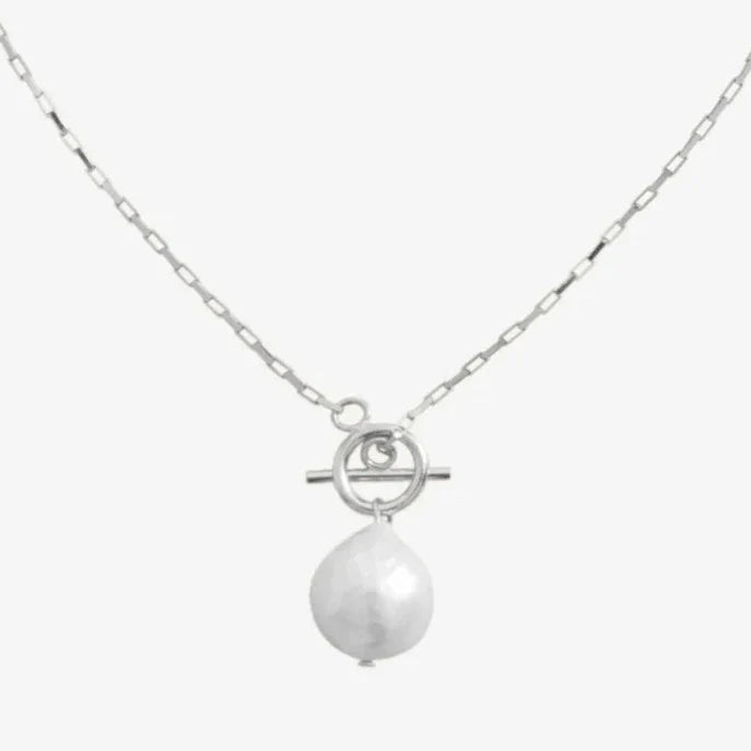 BOLD PEARL NECKLACE Silver