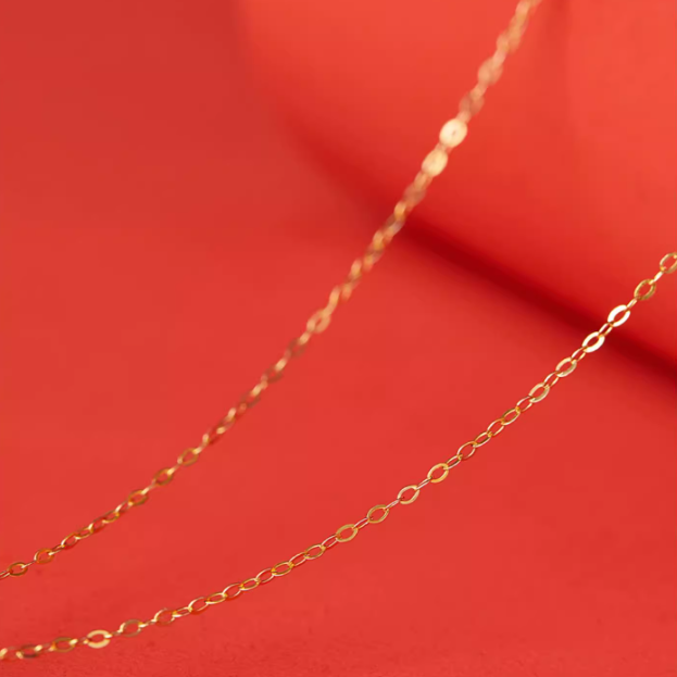 24K Gold Cinnabar Necklace - Snake Year Design, Peace & Elegance