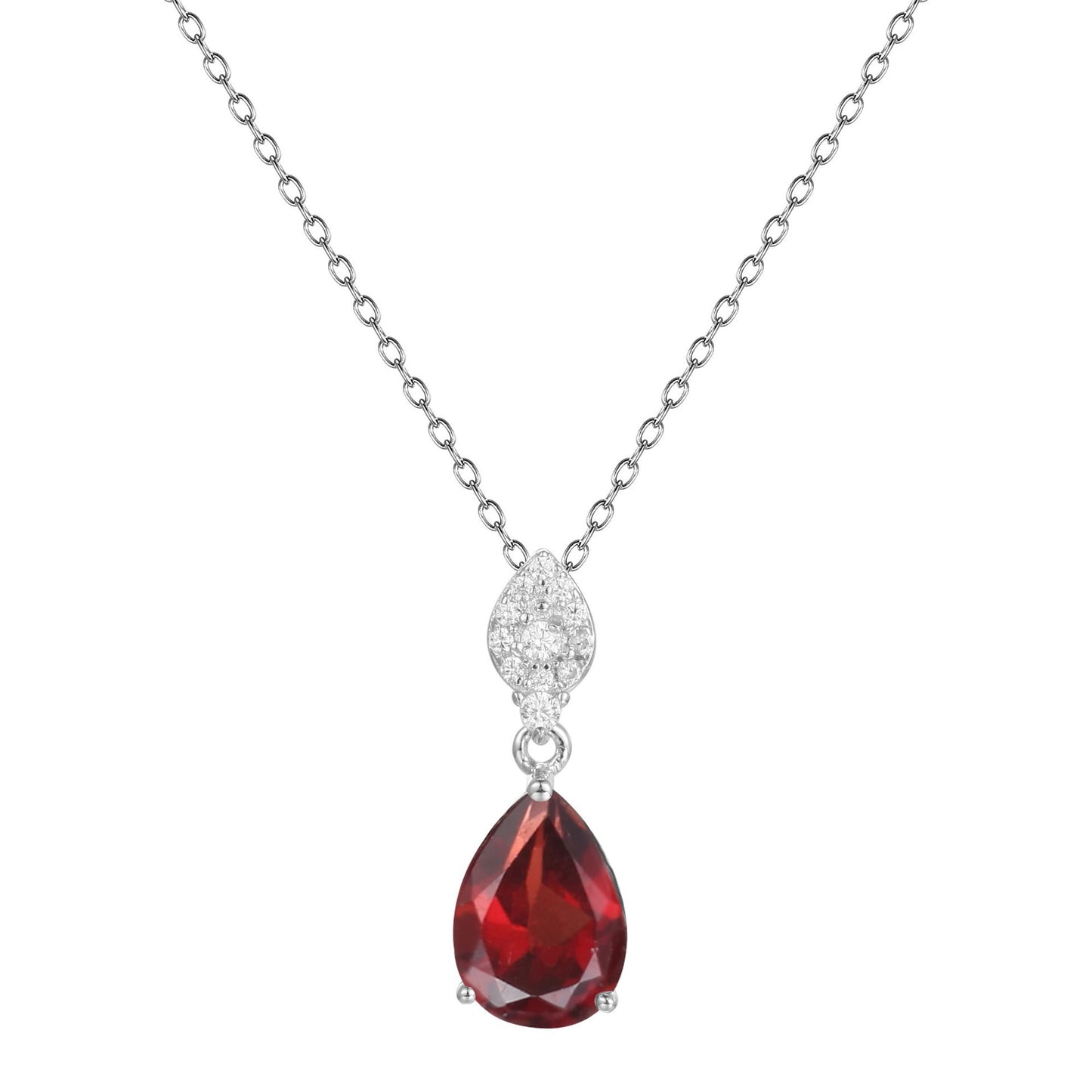 Timeless Elegance: 925 Sterling Silver Natural Gemstone Pendant Necklace