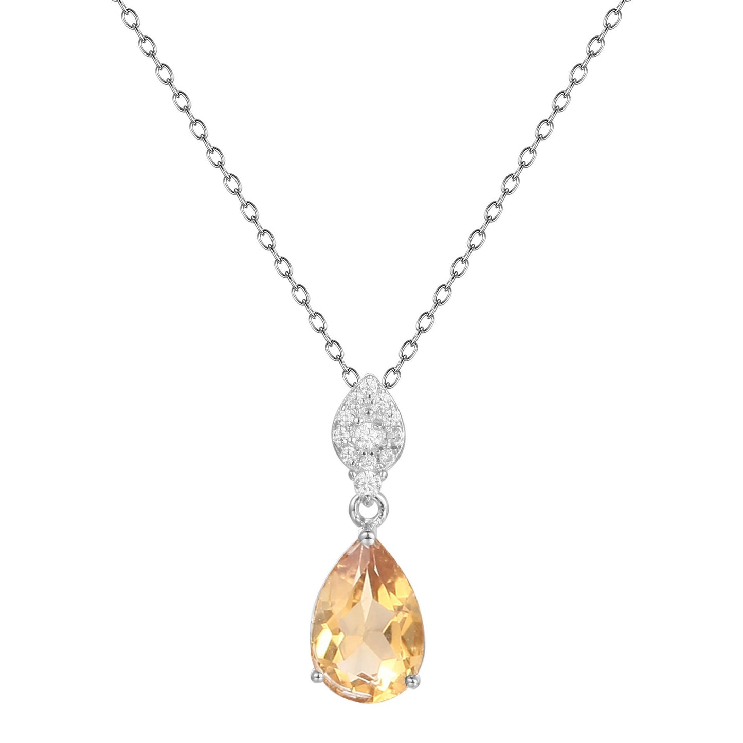 Timeless Elegance: 925 Sterling Silver Natural Gemstone Pendant Necklace